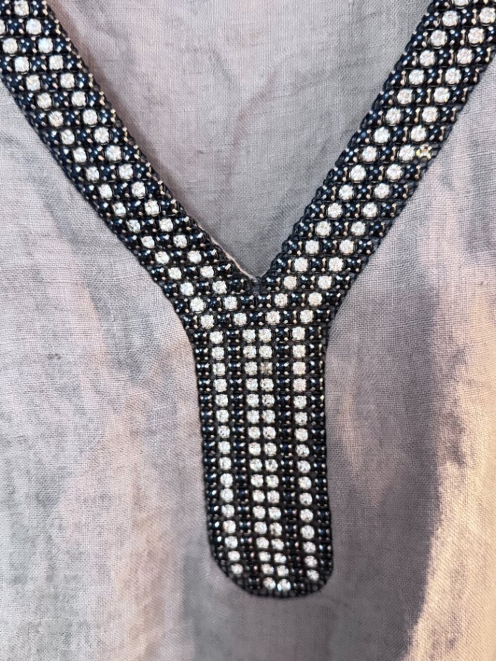 Lina Tomei Beaded Linen Summer Dress - Picture 4 of 9